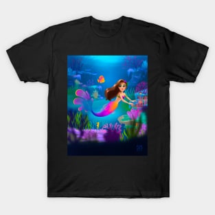 Tropical Coral Reef Mermaid T-Shirt